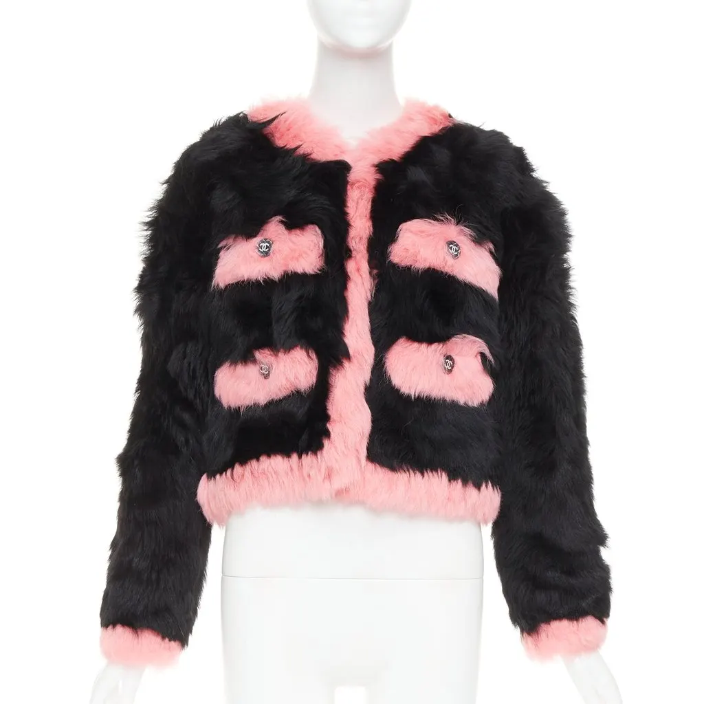 Chanel Black Fur Coat Black Fur Never worn, with tag - Inside View