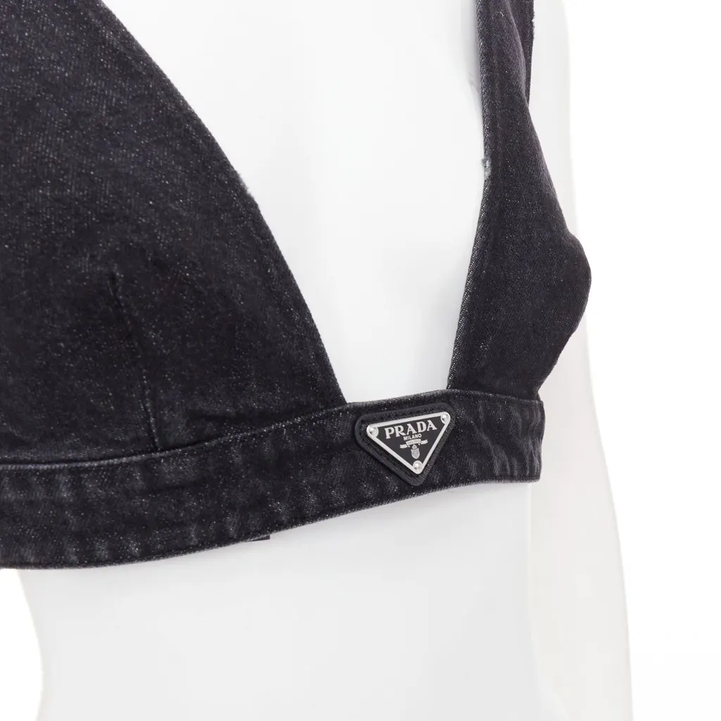 Prada Navy Cotton Top Navy Cotton Never worn, with tag - Back View