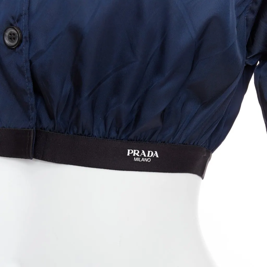 Prada Navy Top Navy Polyamide Never worn, with tag - Back View