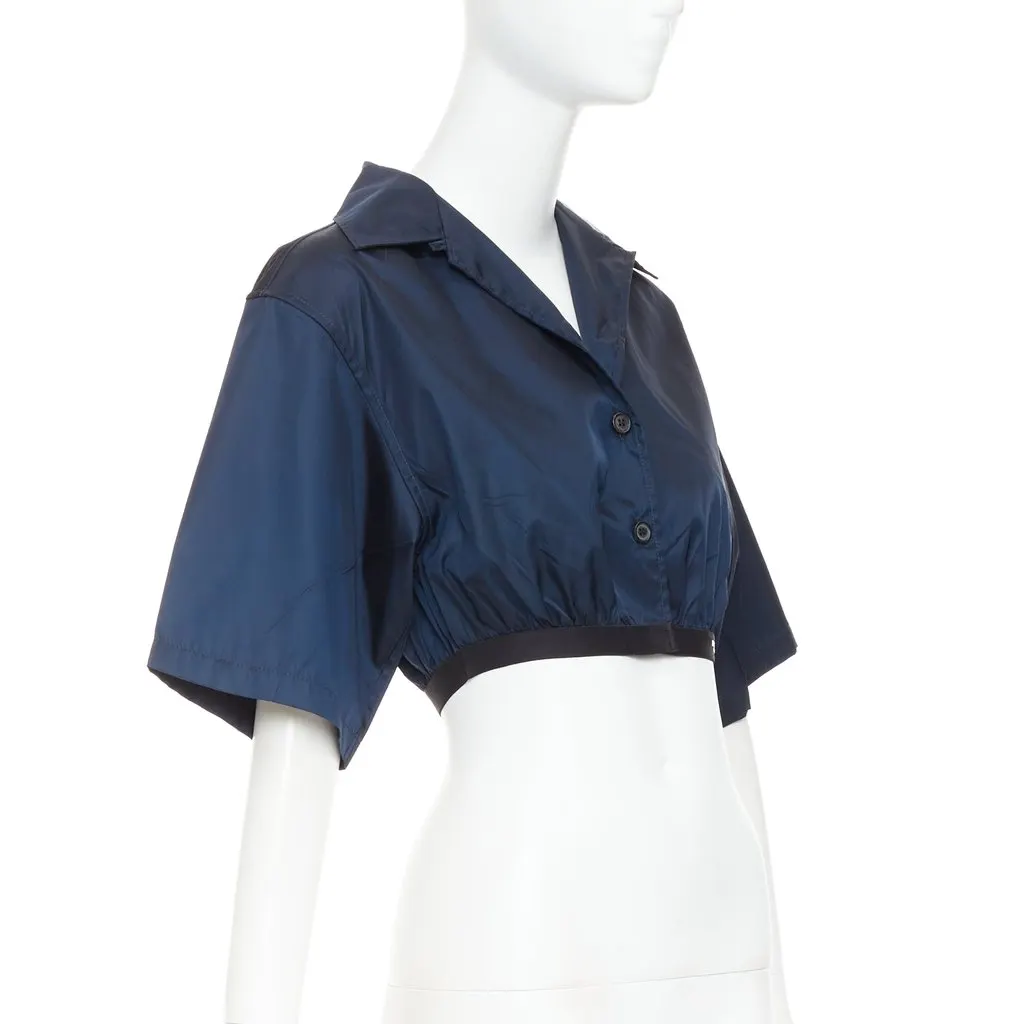 Prada Navy Top Navy Polyamide Never worn, with tag - Inside View
