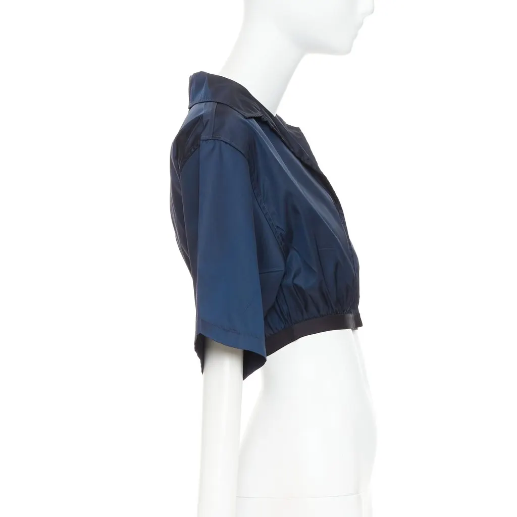 Prada Navy Top Navy Polyamide Never worn, with tag - Model View