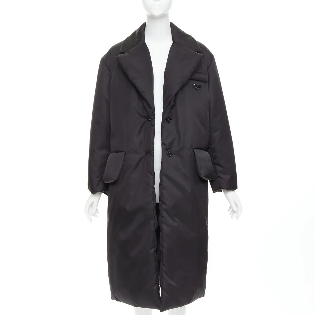 Prada Black Coat Black Polyamide Never worn, with tag - Inside View