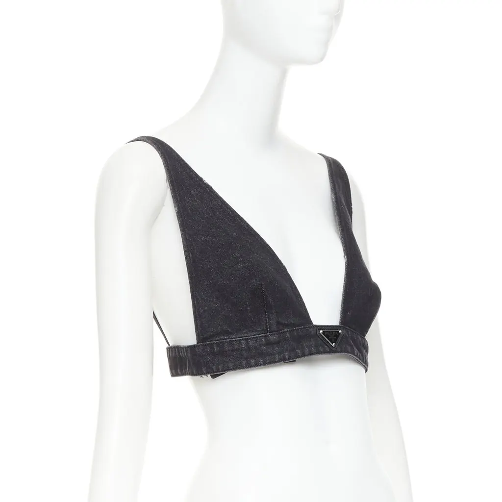 Prada Grey Cotton Top Grey Cotton Never worn, with tag - Inside View