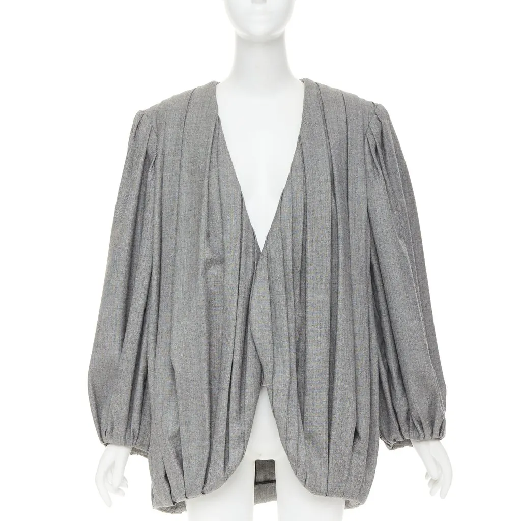 Louis Vuitton Grey Wool Jacket Grey Wool Very good - Front View