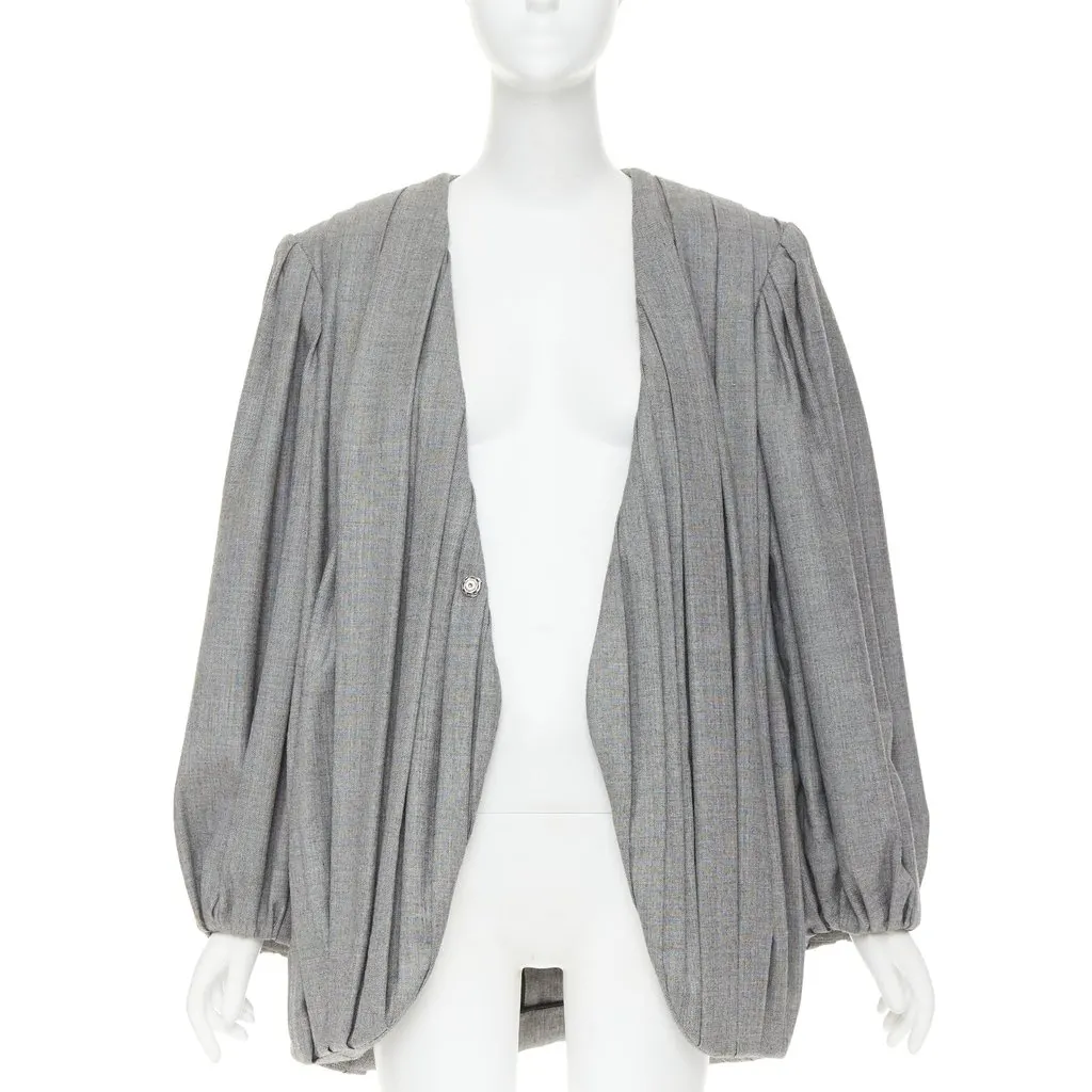 Louis Vuitton Grey Wool Jacket Grey Wool Very good - Inside View
