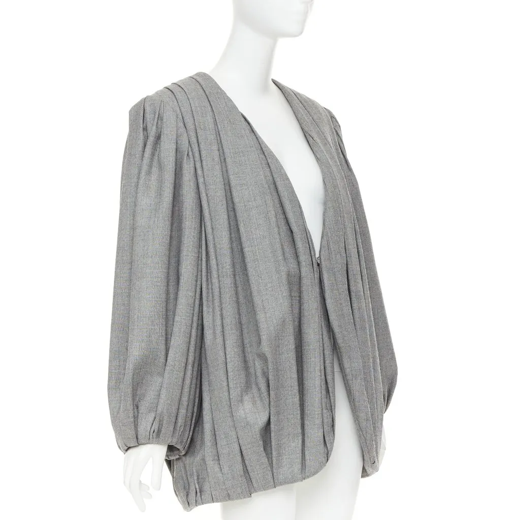 Louis Vuitton Grey Wool Jacket Grey Wool Very good - Model View