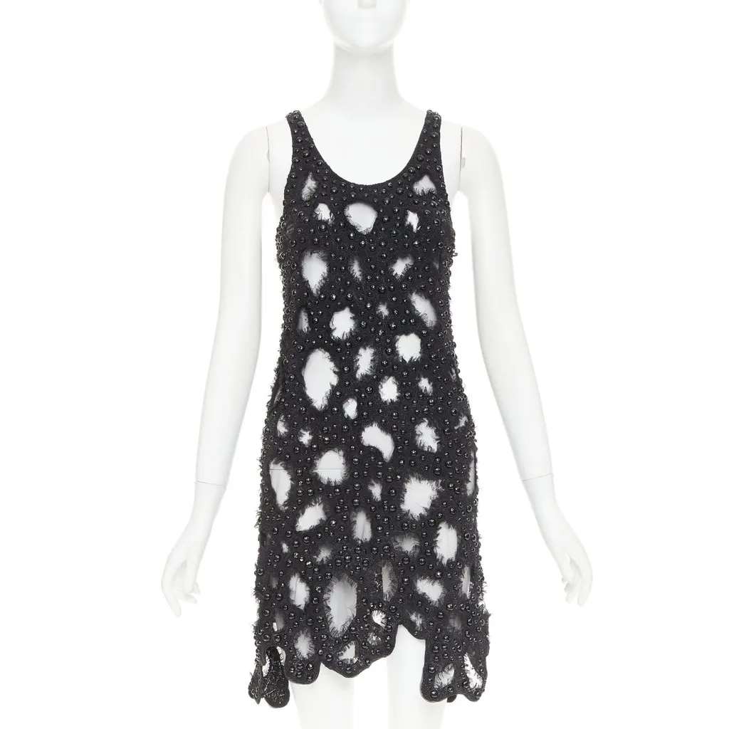Louis Vuitton Black Dress Black Very good - Front View