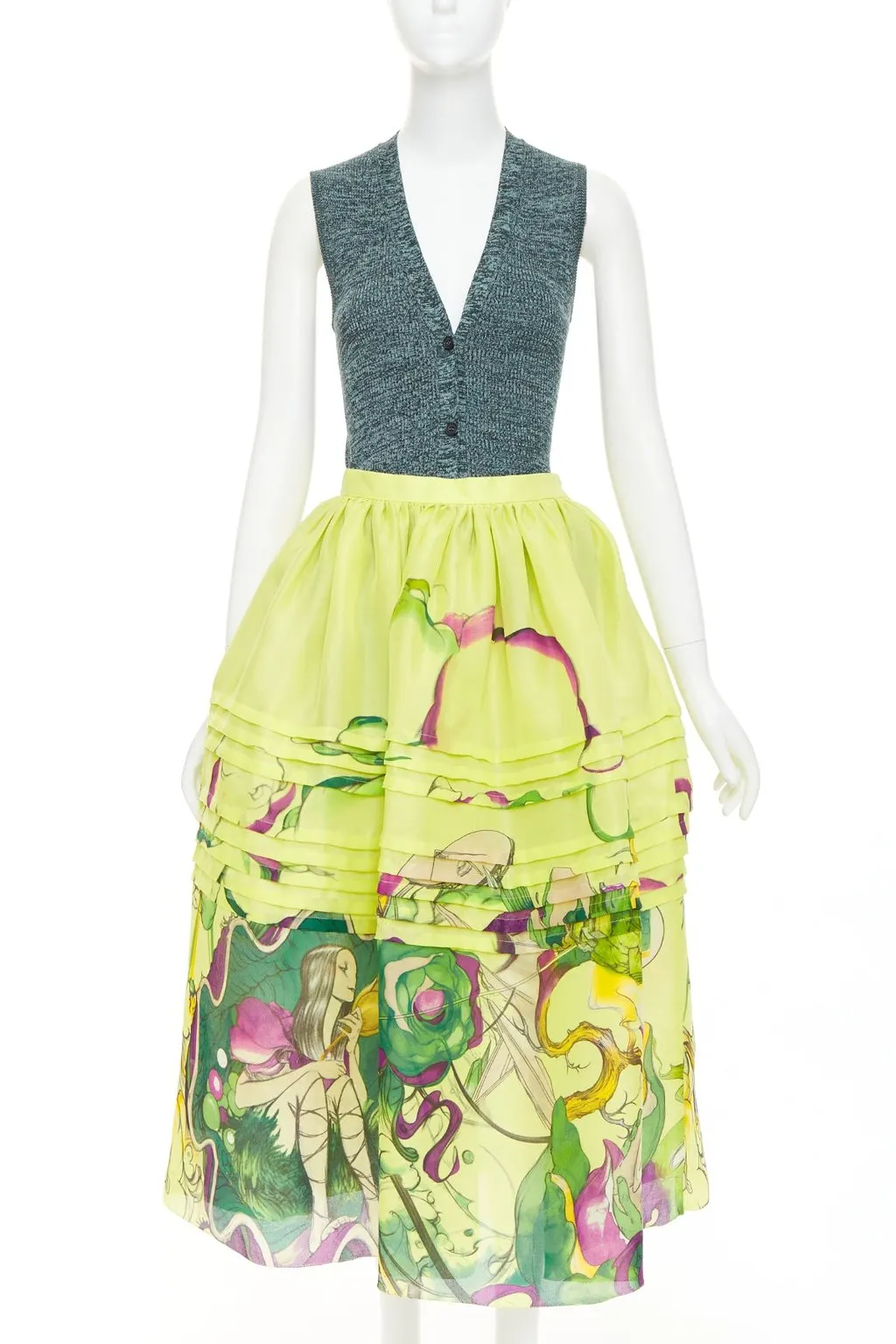 Prada Green Silk Dress Green Silk Very good - Front View