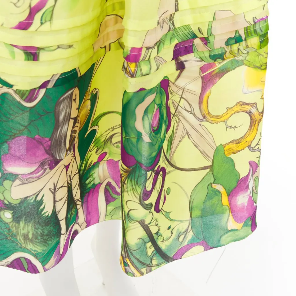 Prada Green Silk Dress Green Silk Very good - Back View