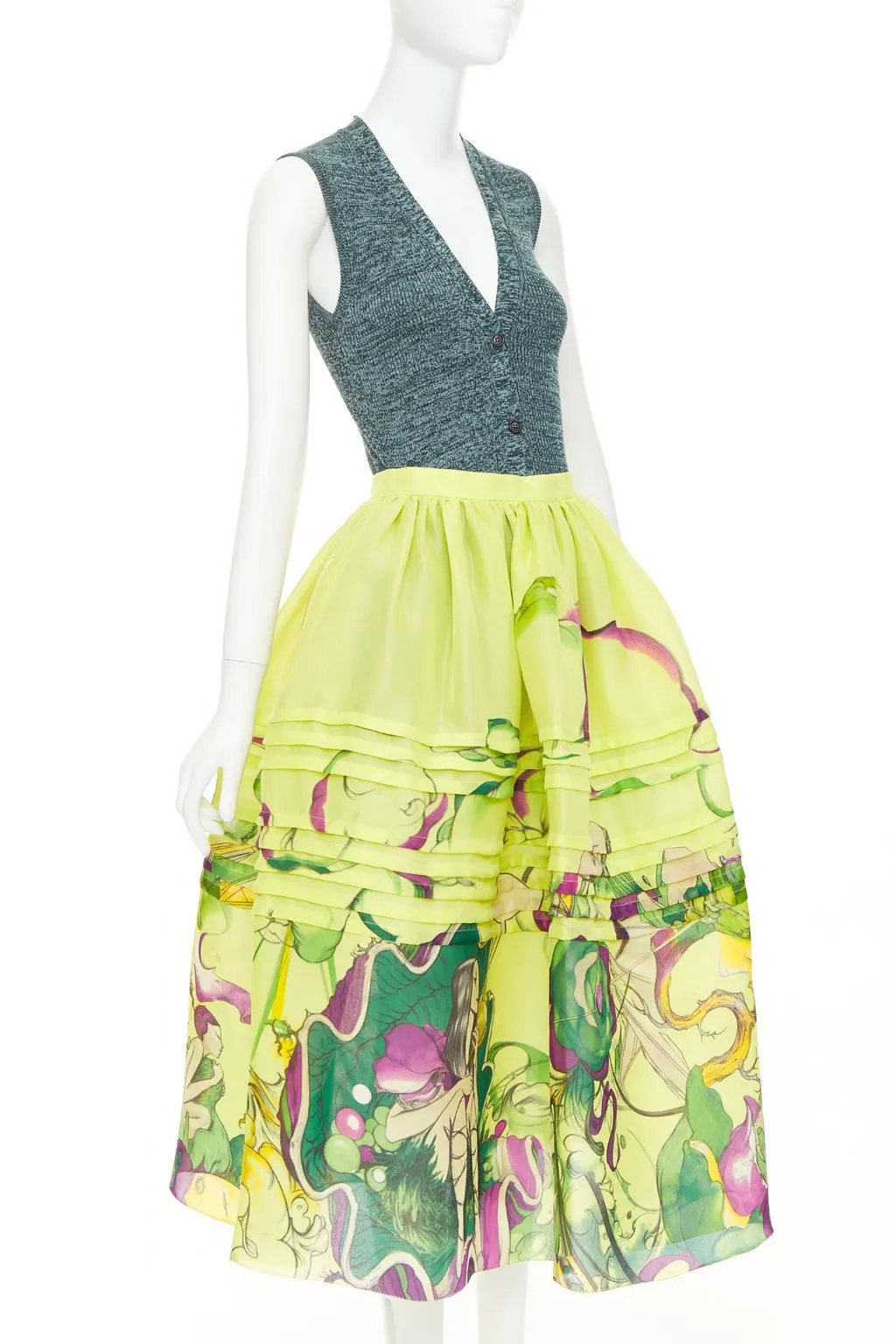Prada Green Silk Dress Green Silk Very good - Inside View