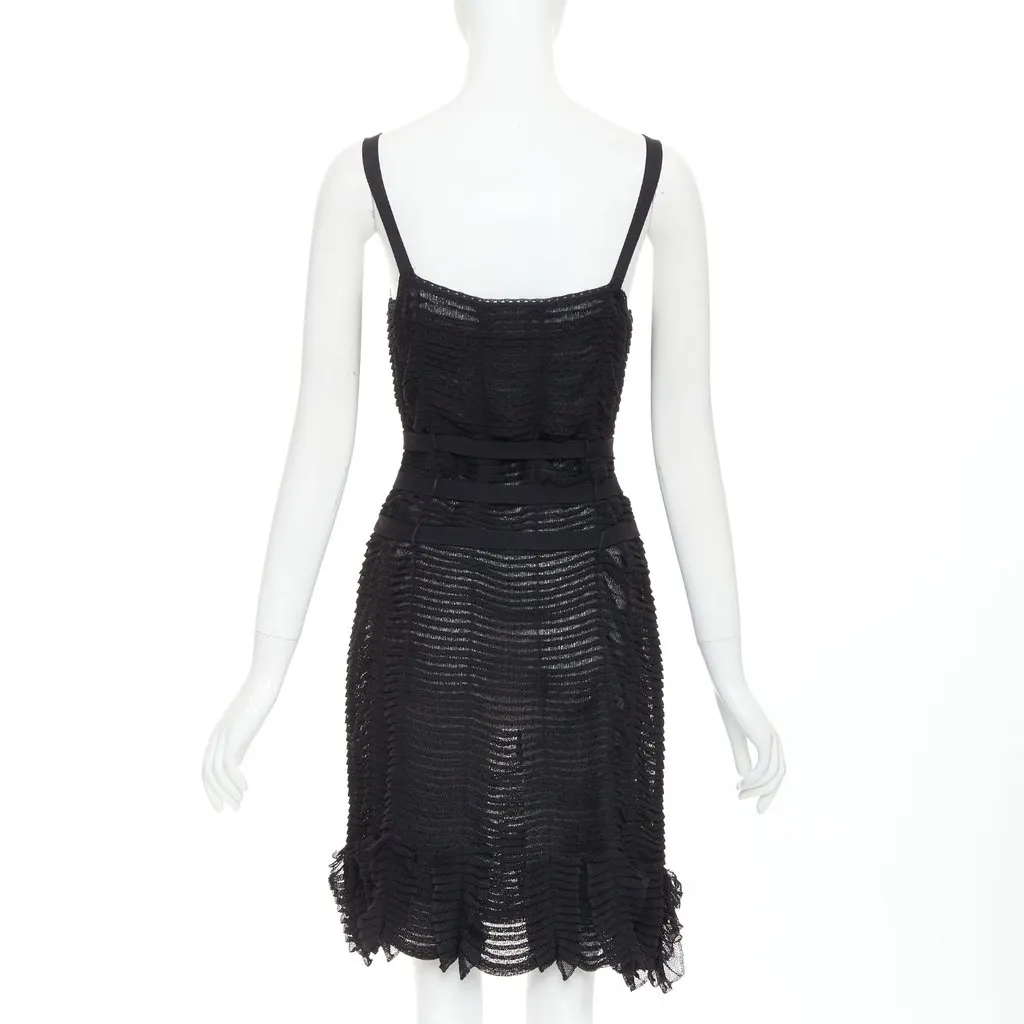 Dior Black Viscose Dress Black Viscose Very good - Box View