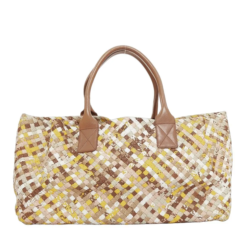 Bottega Veneta Brown Leather Handbag Brown Leather Fair - Front View
