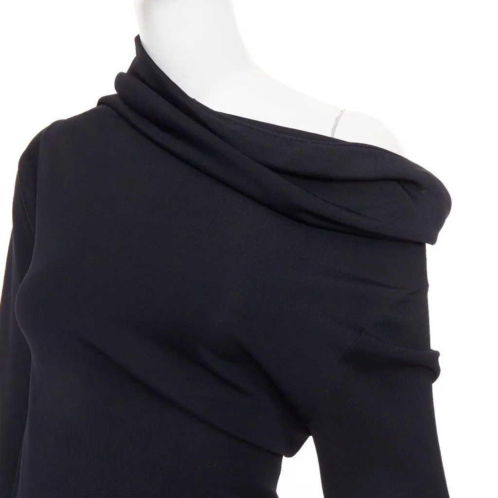 Salvatore Ferragamo Black Viscose Dress Black Viscose Never worn, with tag - Back View