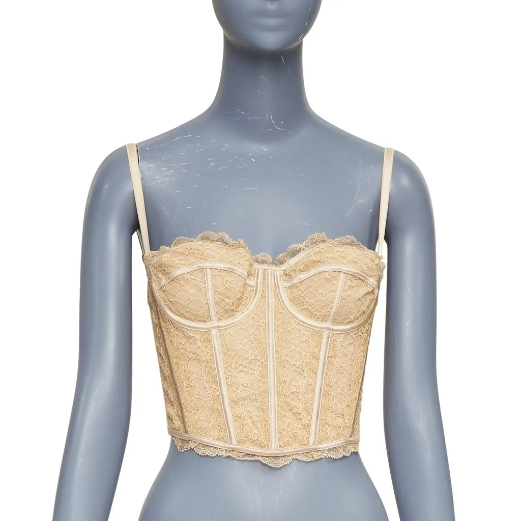 Gucci Beige Cotton Top Beige Cotton Never worn, with tag - Front View