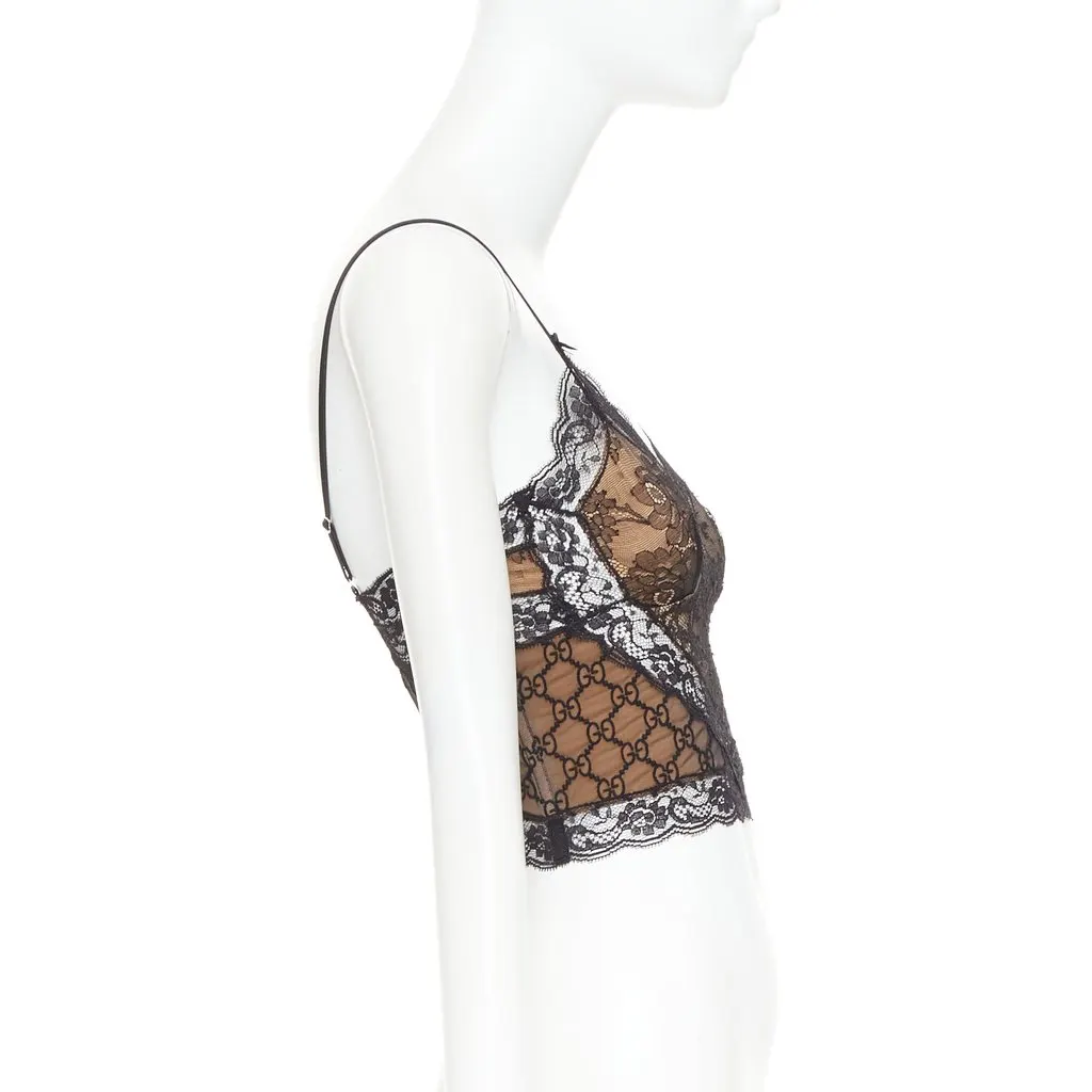 Gucci Black Polyester Top Black Polyester Never worn, with tag - Model View
