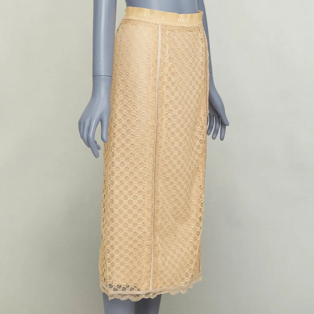 Gucci Beige Cotton Skirt Beige Cotton Never worn, with tag - Inside View