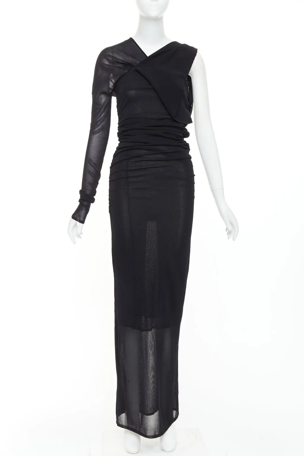 Saint Laurent Black Viscose Dress Black Viscose Never worn, with tag - Front View