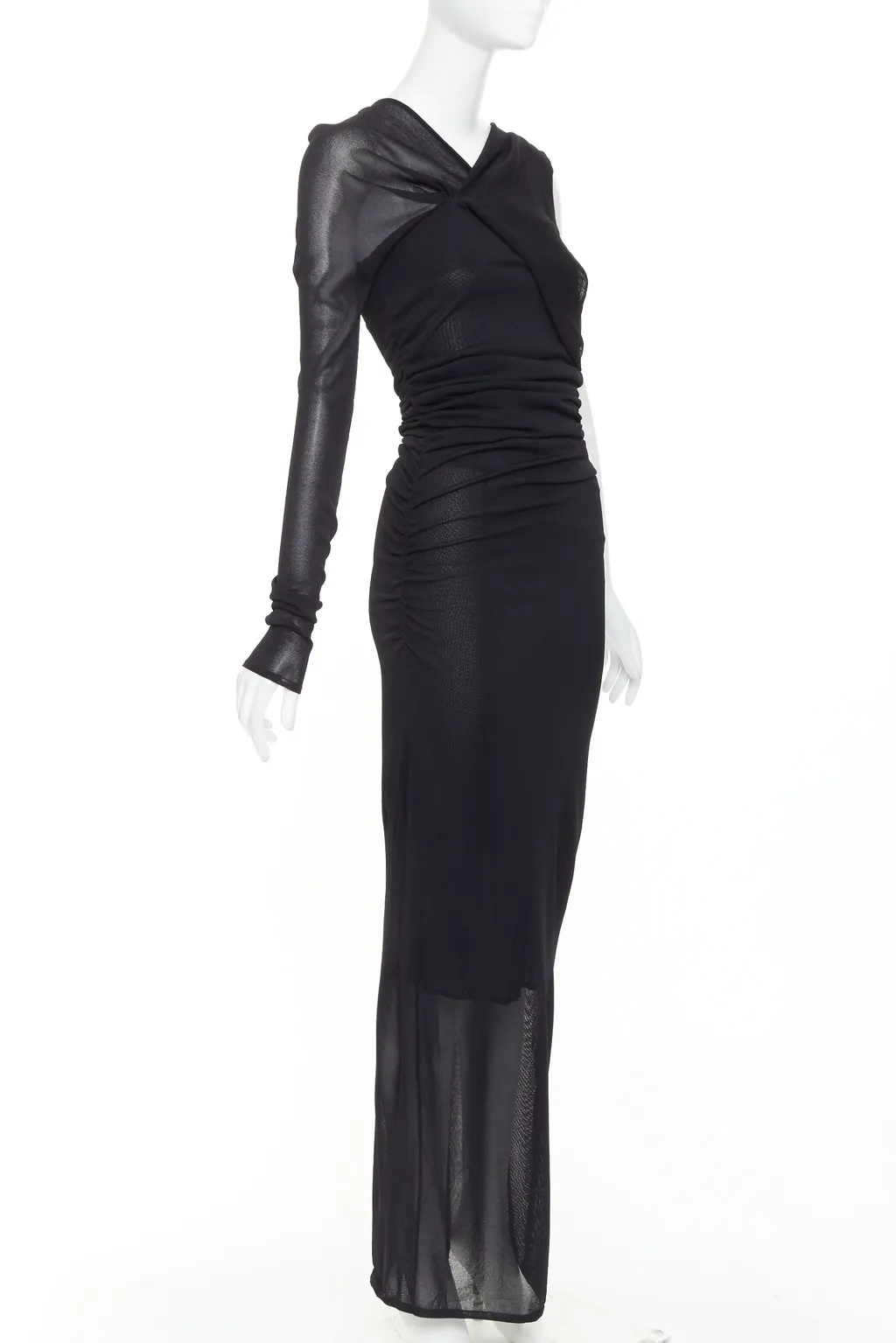 Saint Laurent Black Viscose Dress Black Viscose Never worn, with tag - Inside View