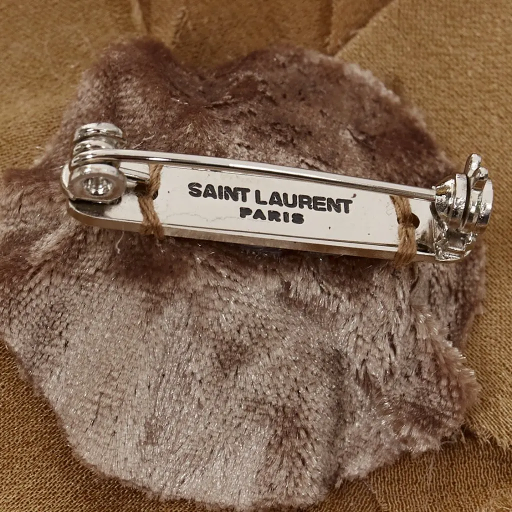 Saint Laurent Gold Pins & Brooch Gold Never worn - Box View