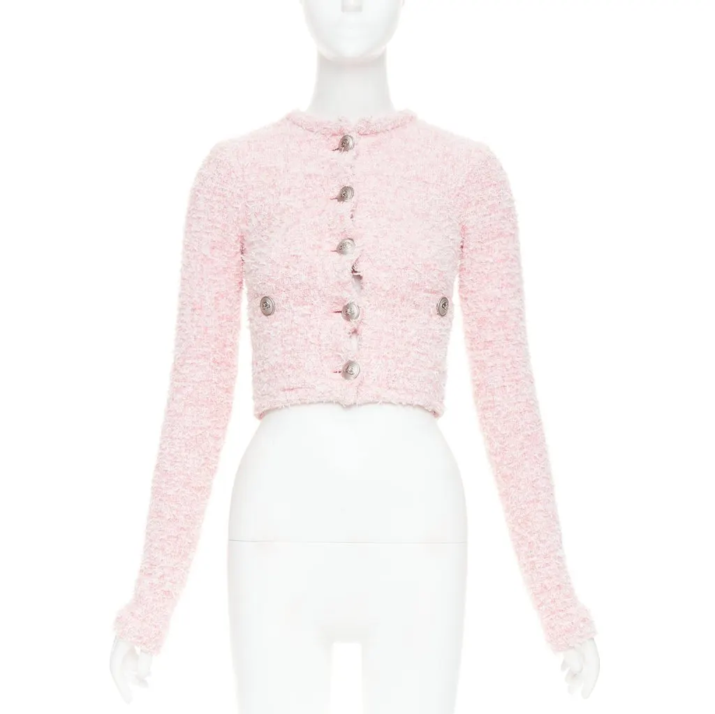 Balenciaga Pink Cotton Jacket Pink Cotton Never worn, with tag - Front View
