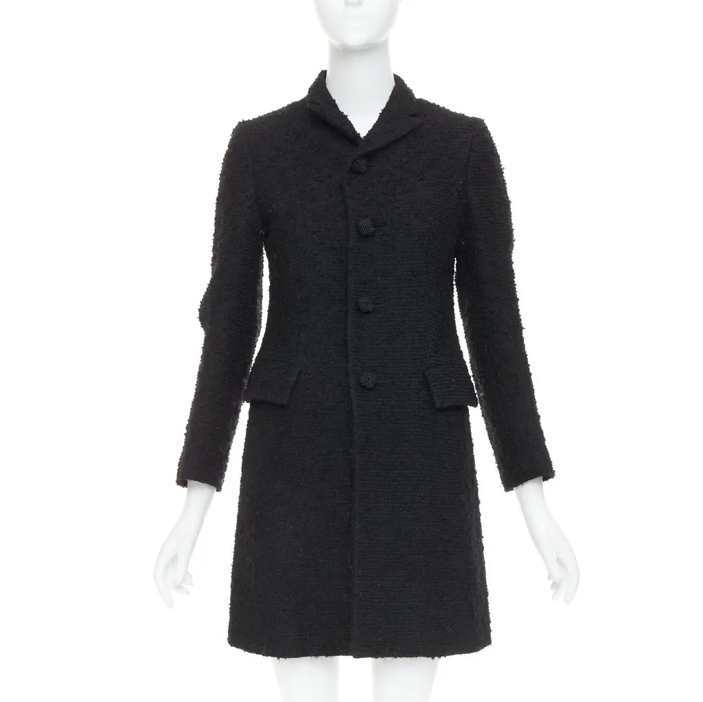 Junya Watanabe Black Wool Coat Black Wool Very good - Front View