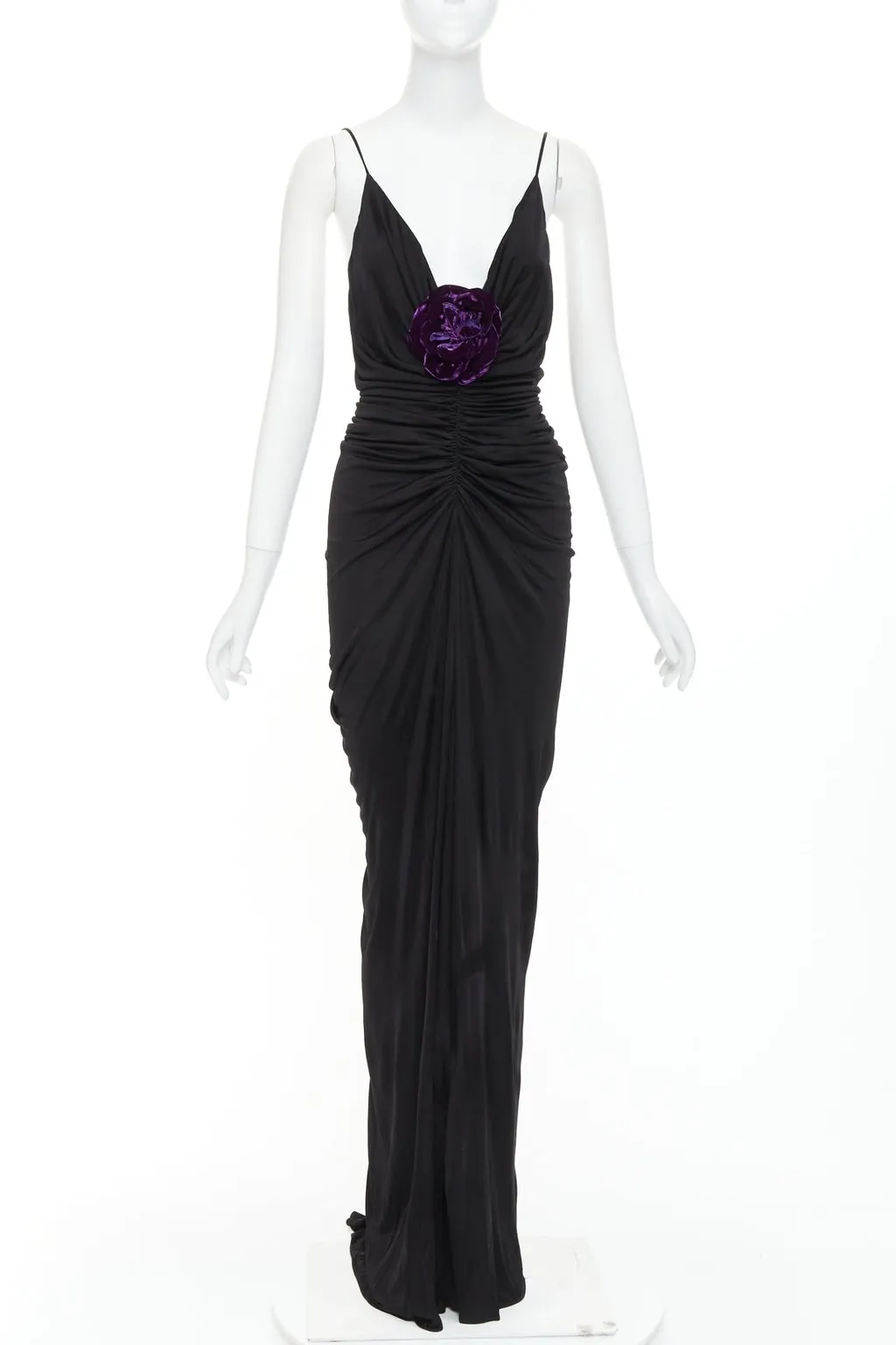 Saint Laurent Black Viscose Dress Black Viscose Never worn - Inside View