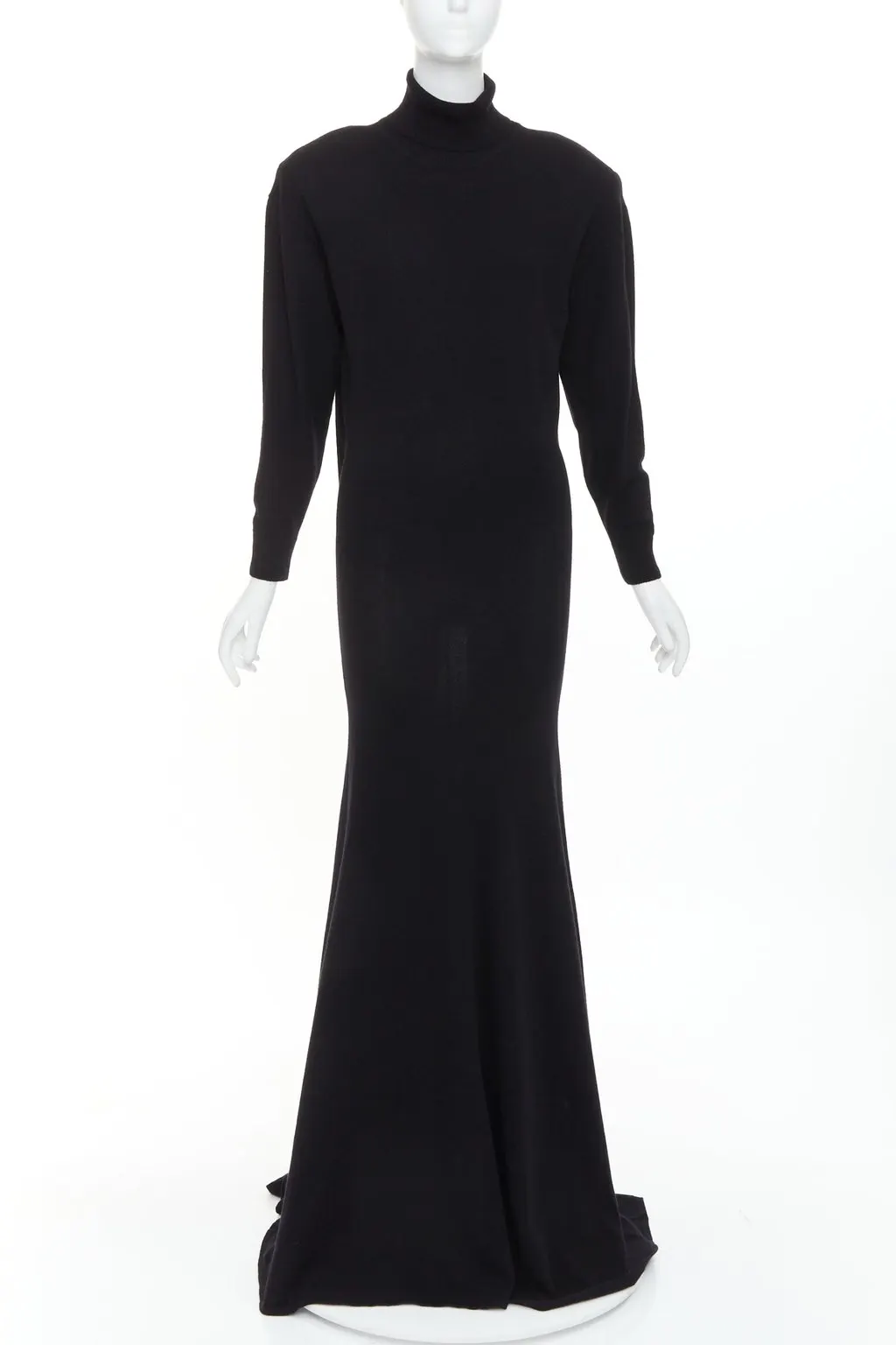 Saint Laurent 724450 YALL2 1000 Black Cashmere Never worn, with tag - Back View