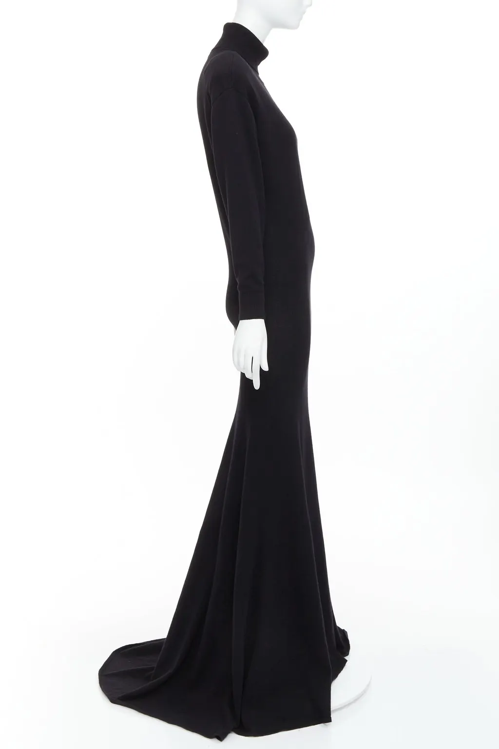 Saint Laurent 724450 YALL2 1000 Black Cashmere Never worn, with tag - Inside View