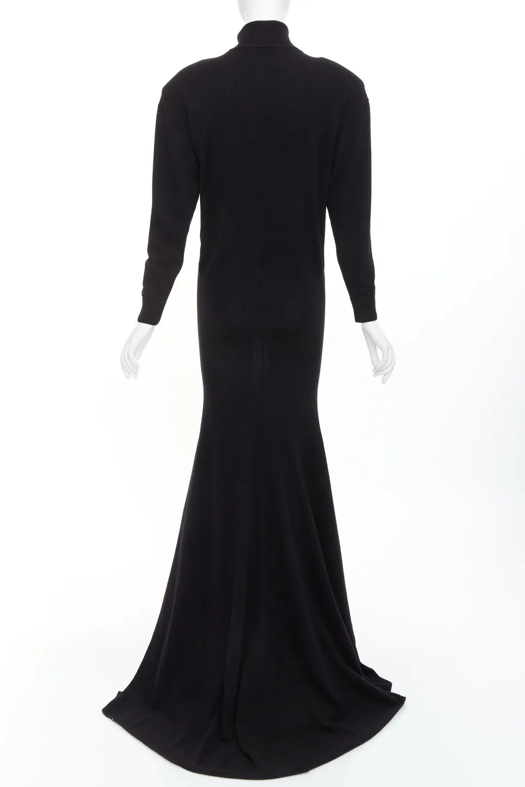 Saint Laurent 724450 YALL2 1000 Black Cashmere Never worn, with tag - Model View