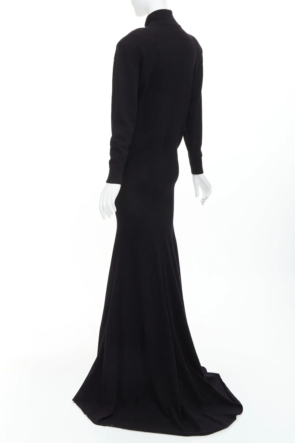 Saint Laurent 724450 YALL2 1000 Black Cashmere Never worn, with tag - Box View