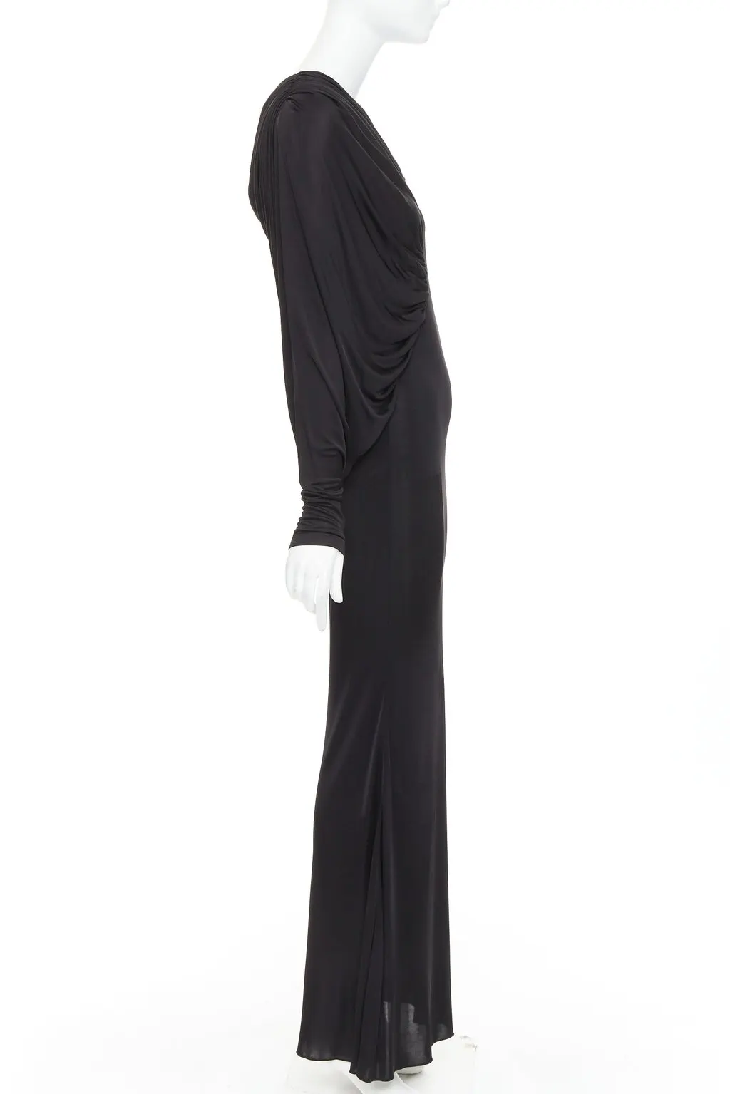 Saint Laurent 736714 Y7F98 1000 Black Viscose Never worn, with tag - Model View