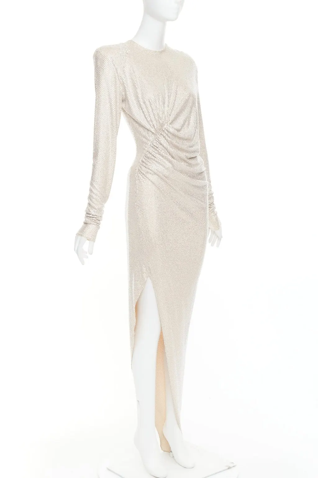 Alexandre Vauthier Beige Viscose Dress Beige Viscose Very good - Front View