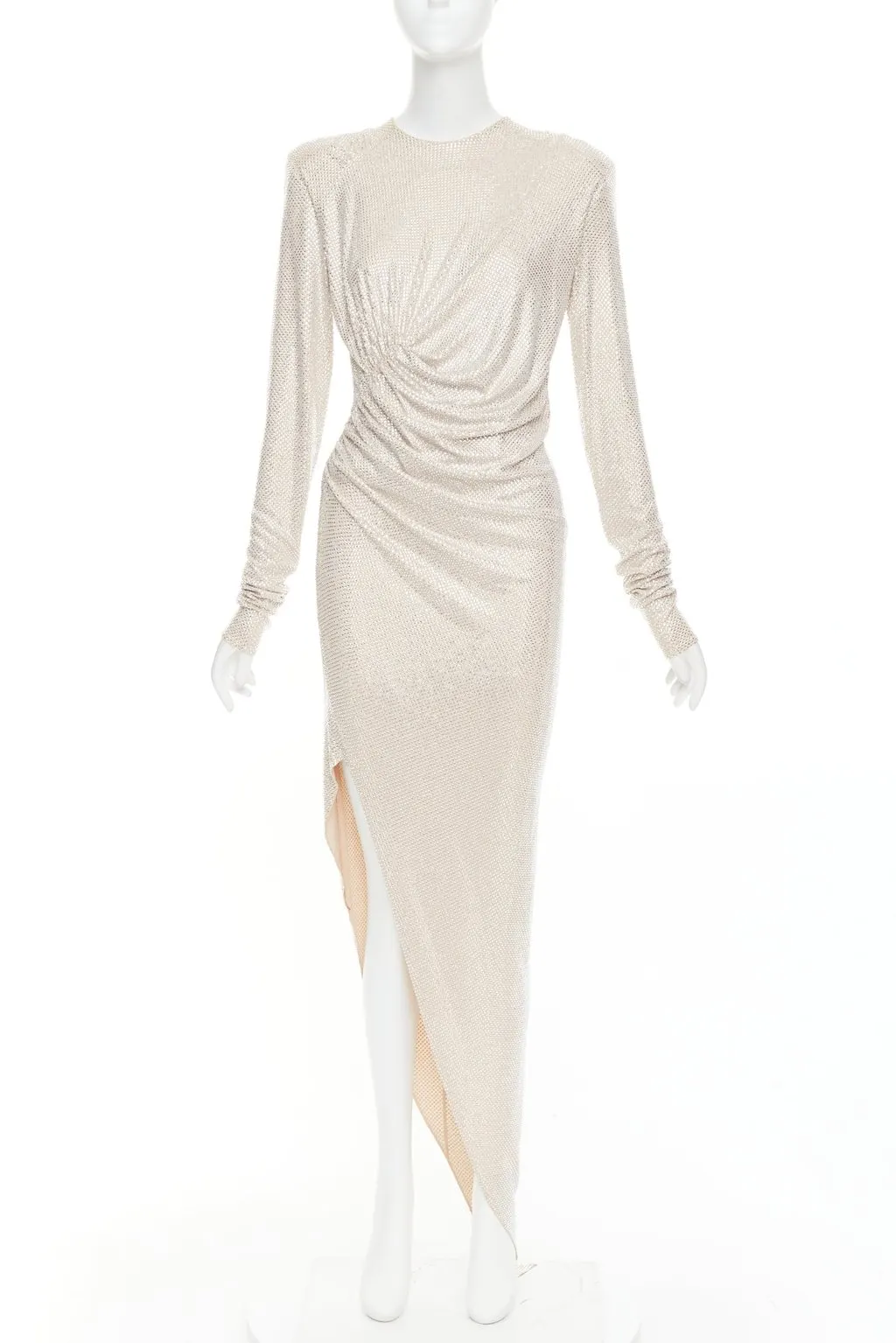 Alexandre Vauthier Beige Viscose Dress Beige Viscose Very good - Inside View