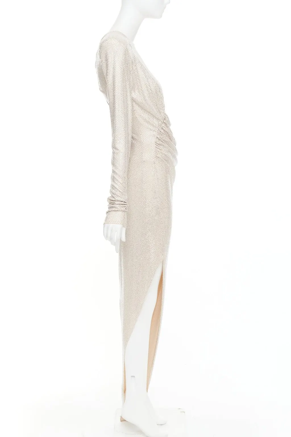 Alexandre Vauthier Beige Viscose Dress Beige Viscose Very good - Model View