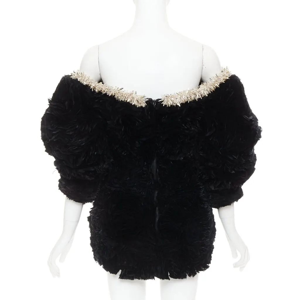 Alexandre Vauthier Black Fur Dress Black Fur Very good - Box View