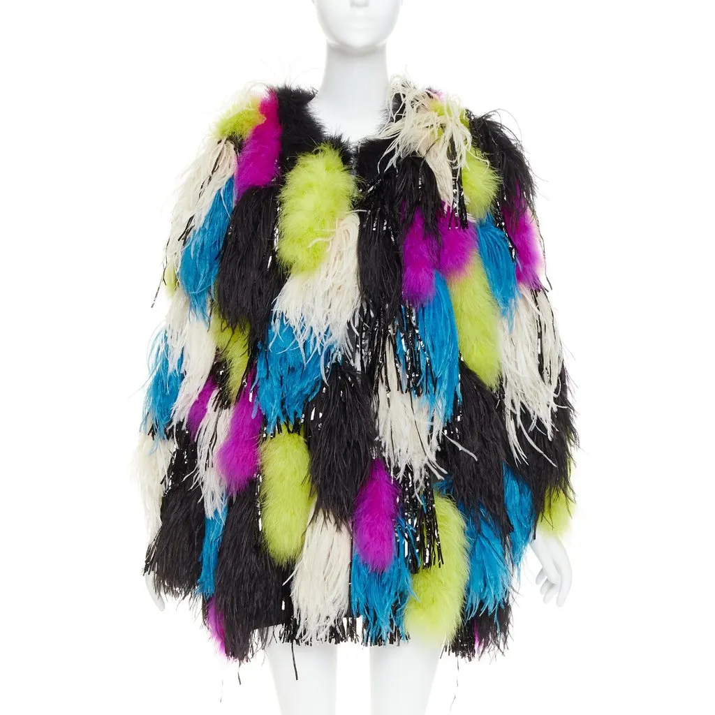 Alexandre Vauthier MultiColor Fur Coat MultiColor Fur Very good - Inside View