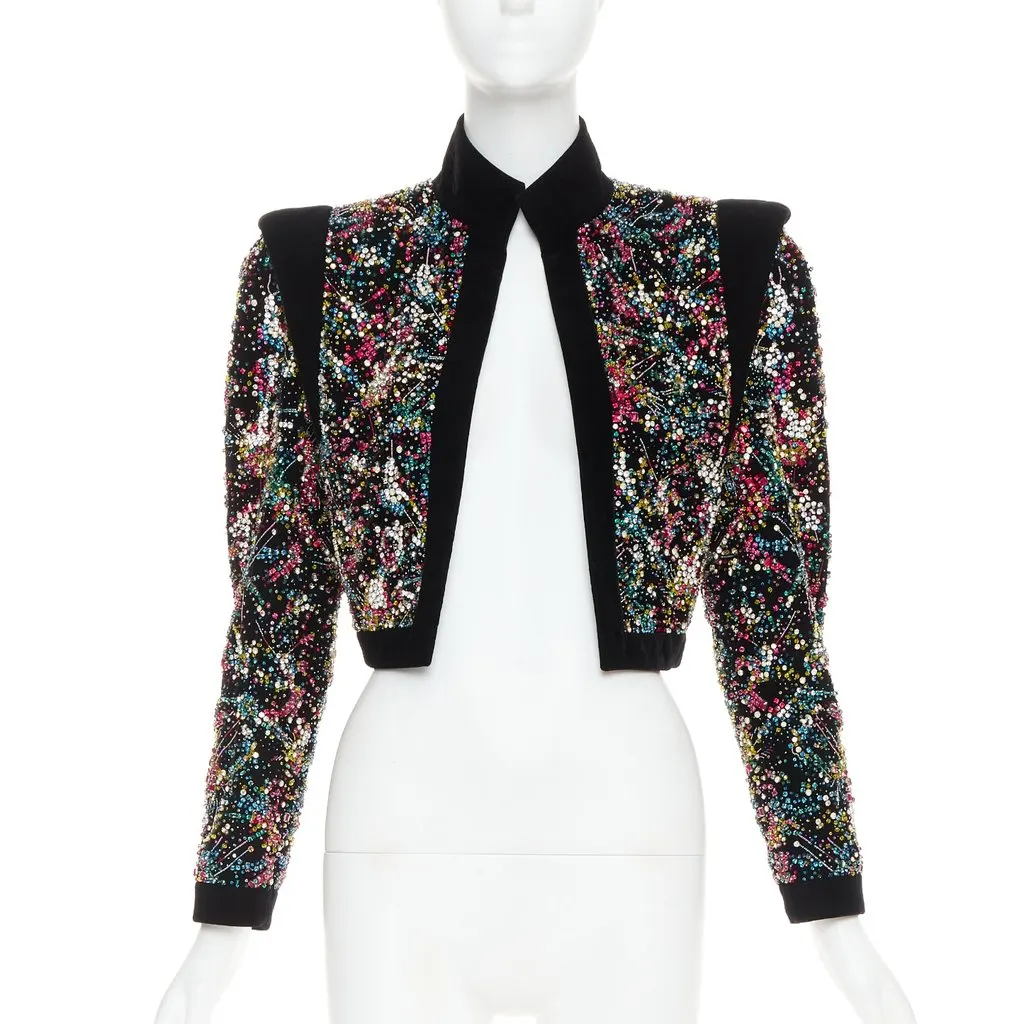 Alexandre Vauthier Black Velvet Jacket Black Velvet Very good - Front View