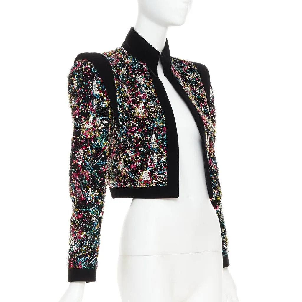 Alexandre Vauthier Black Velvet Jacket Black Velvet Very good - Inside View
