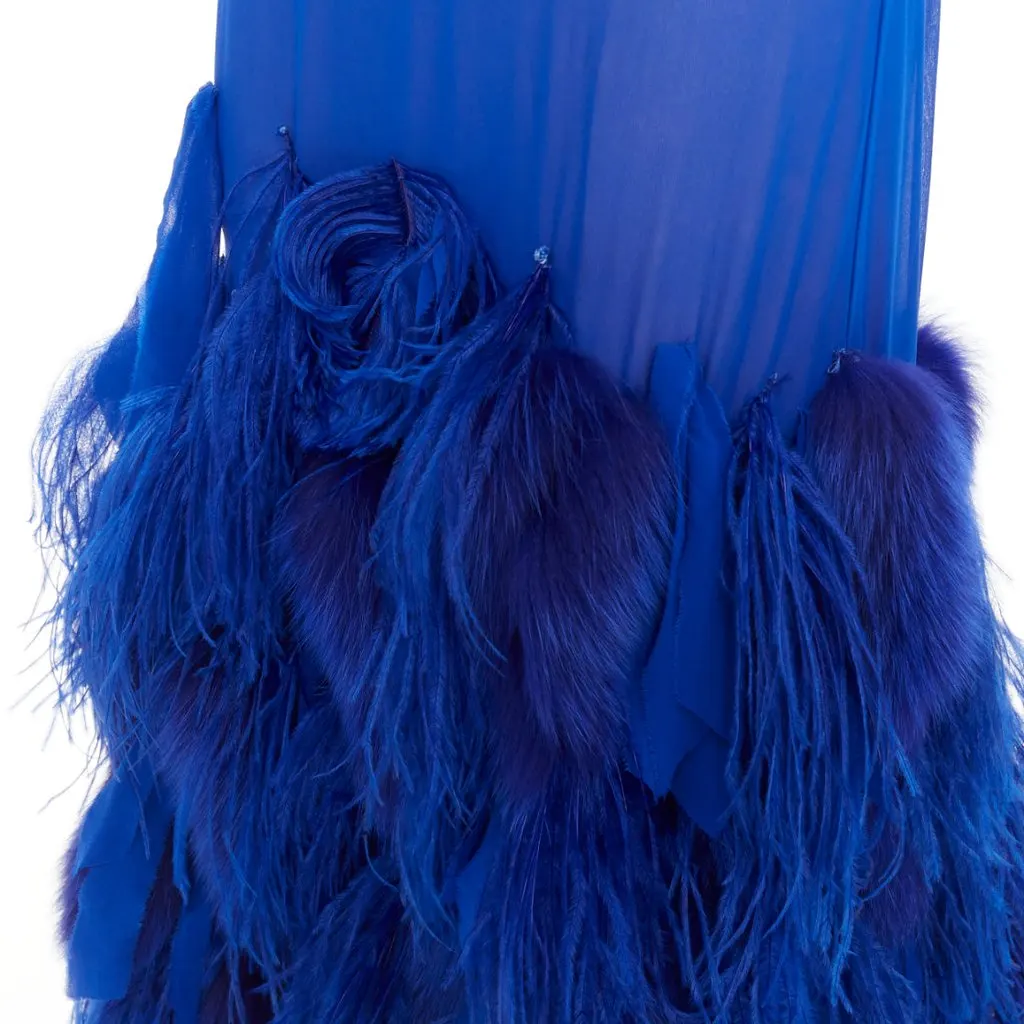 Alexandre Vauthier Blue Silk Dress Blue Silk Very good - Back View