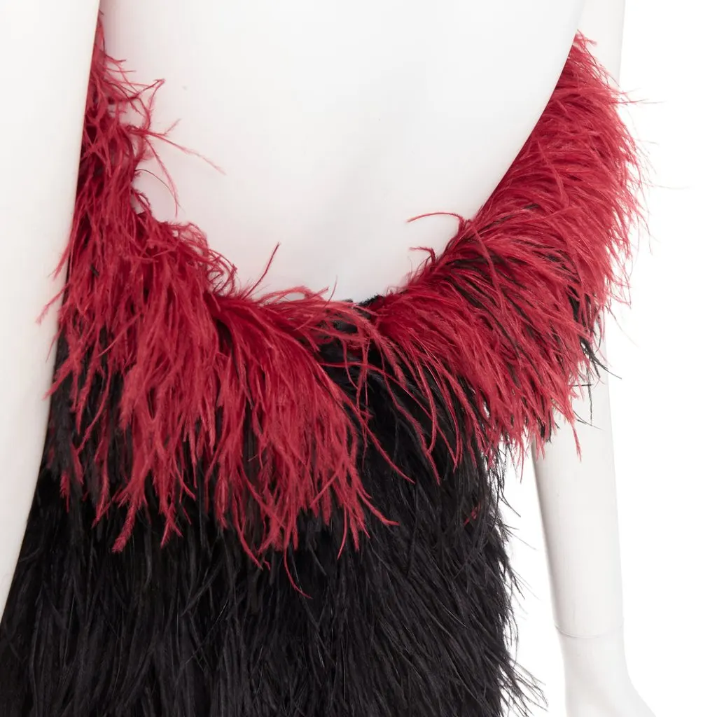 Alexandre Vauthier Black Fur Dress Black Fur Very good - Back View