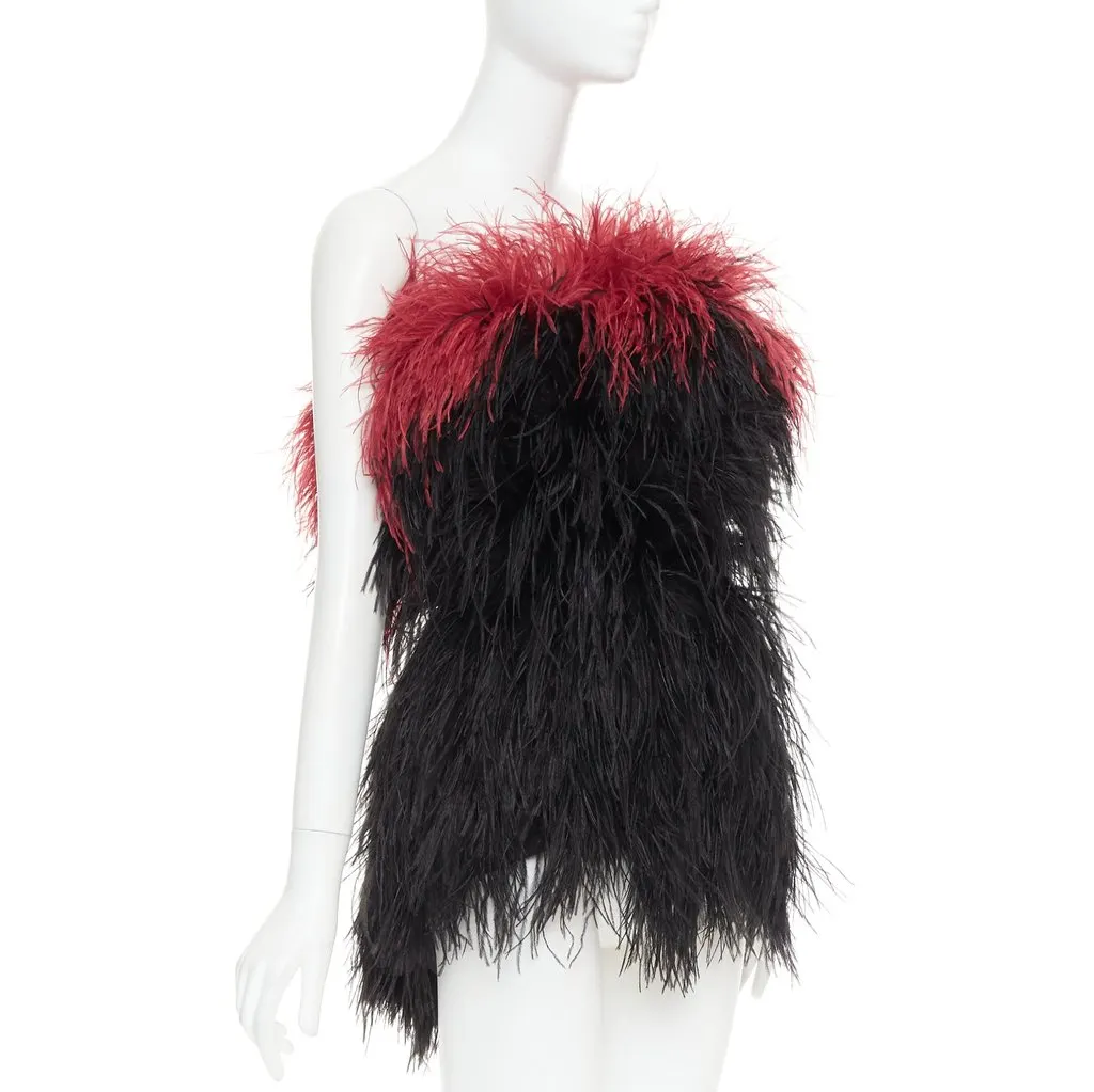 Alexandre Vauthier Black Fur Dress Black Fur Very good - Inside View
