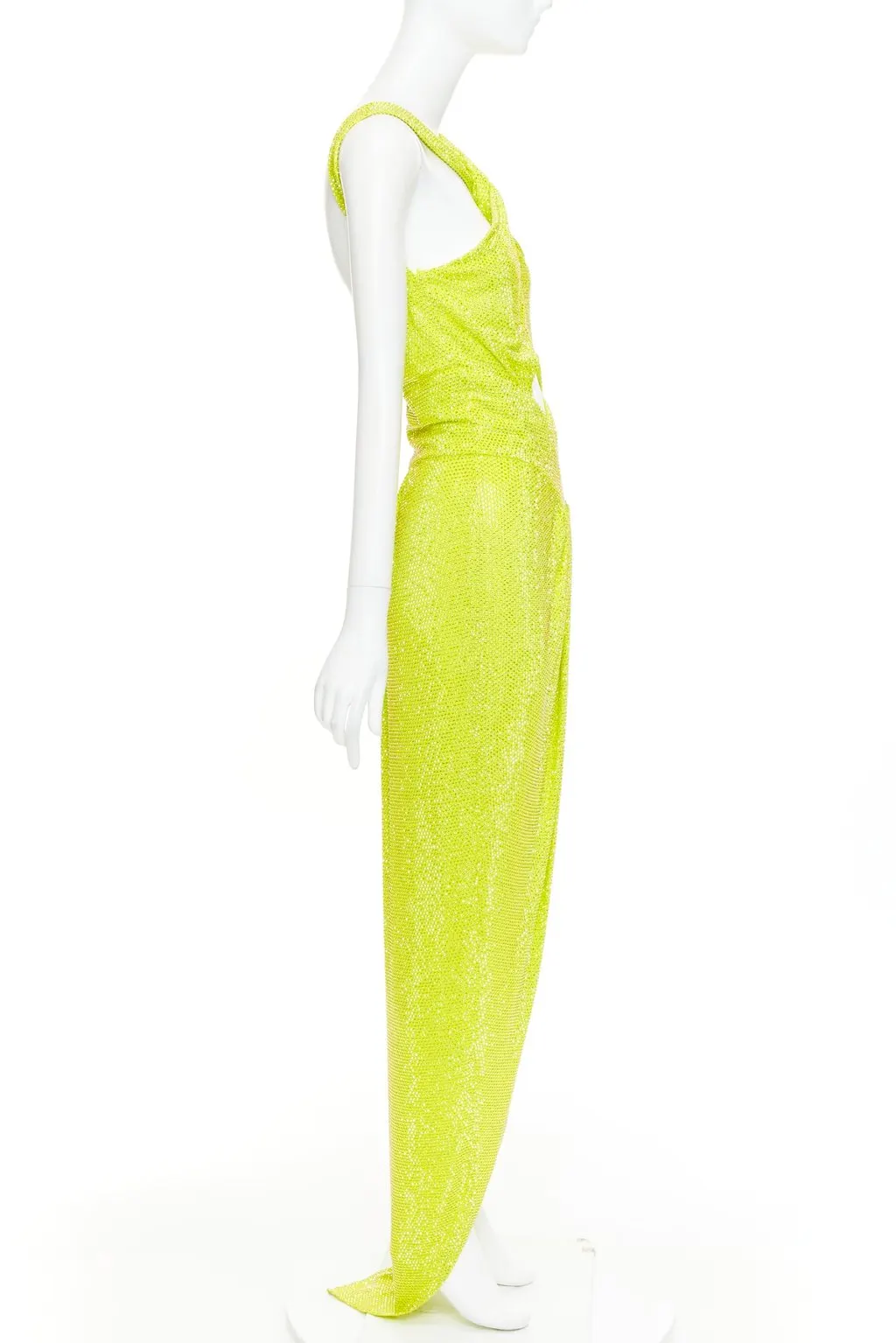 Alexandre Vauthier Yellow Viscose Dress Yellow Viscose Good - Model View