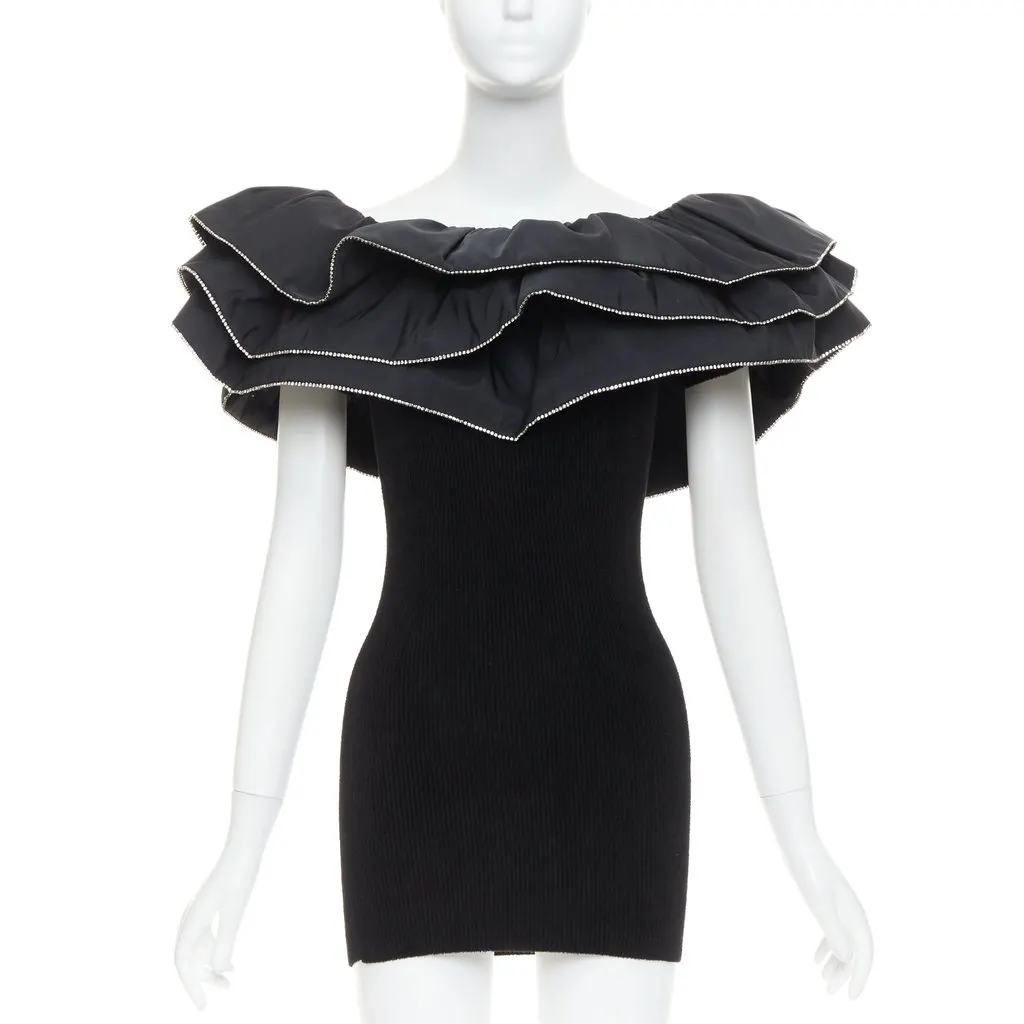 Alexandre Vauthier Black Dress Black Very good - Inside View