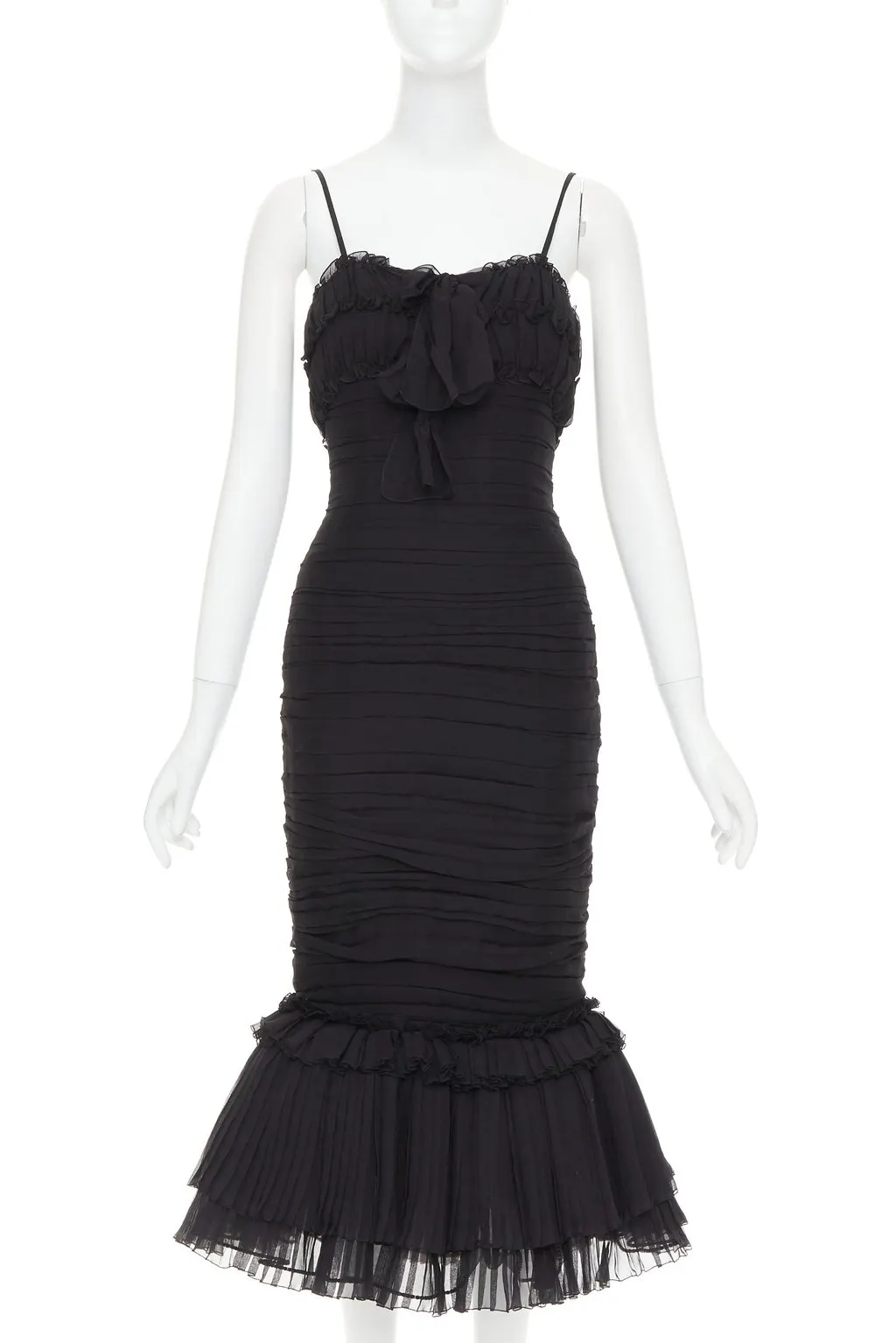 Alexandre Vauthier Black Silk Dress Black Silk Very good - Front View