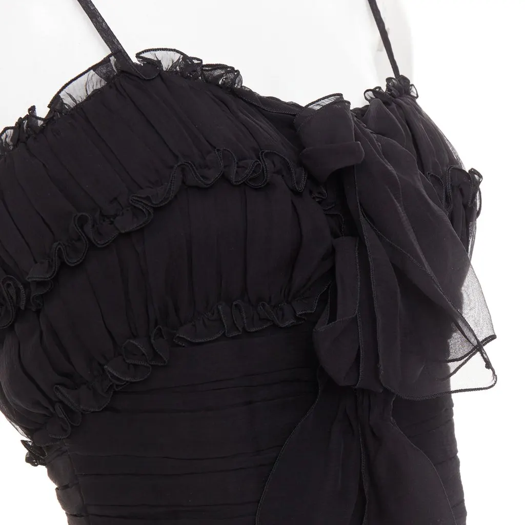 Alexandre Vauthier Black Silk Dress Black Silk Very good - Back View