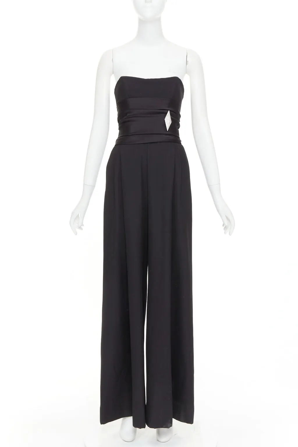 Alexandre Vauthier Black Jumpsuit Black Good - Front View