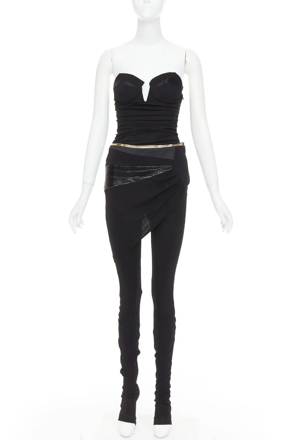 Alexandre Vauthier Black Jumpsuit Black Very good - Front View