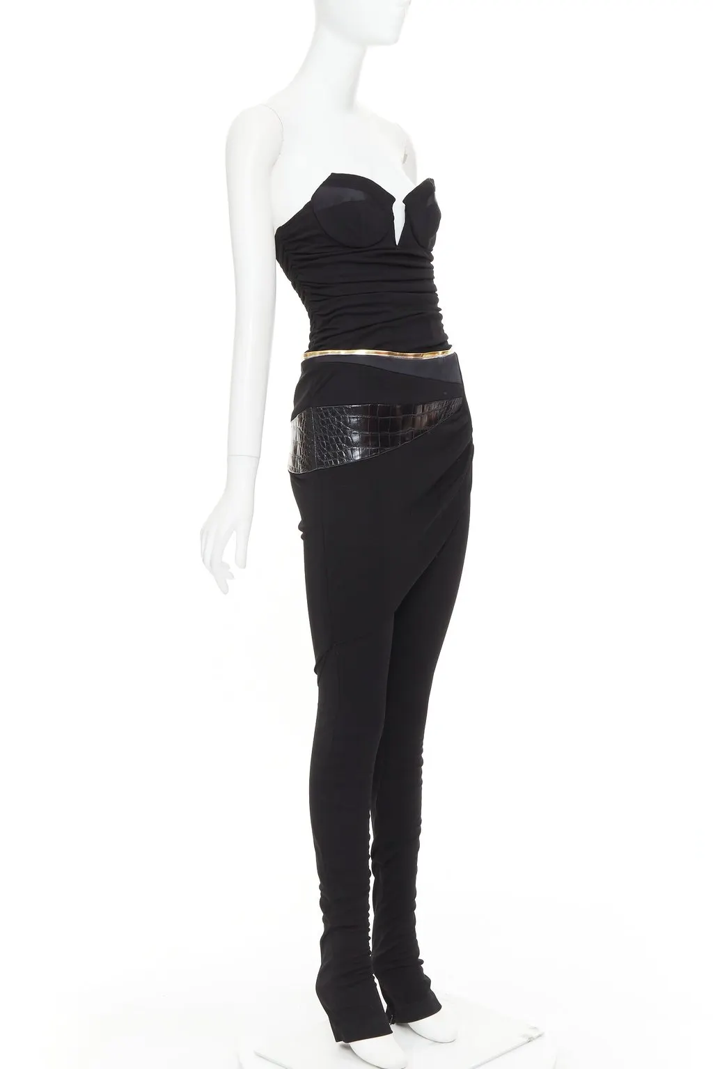 Alexandre Vauthier Black Jumpsuit Black Very good - Inside View