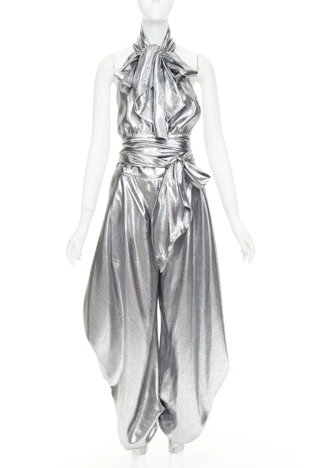 Alexandre Vauthier Silver Jumpsuit Silver Good - Front View