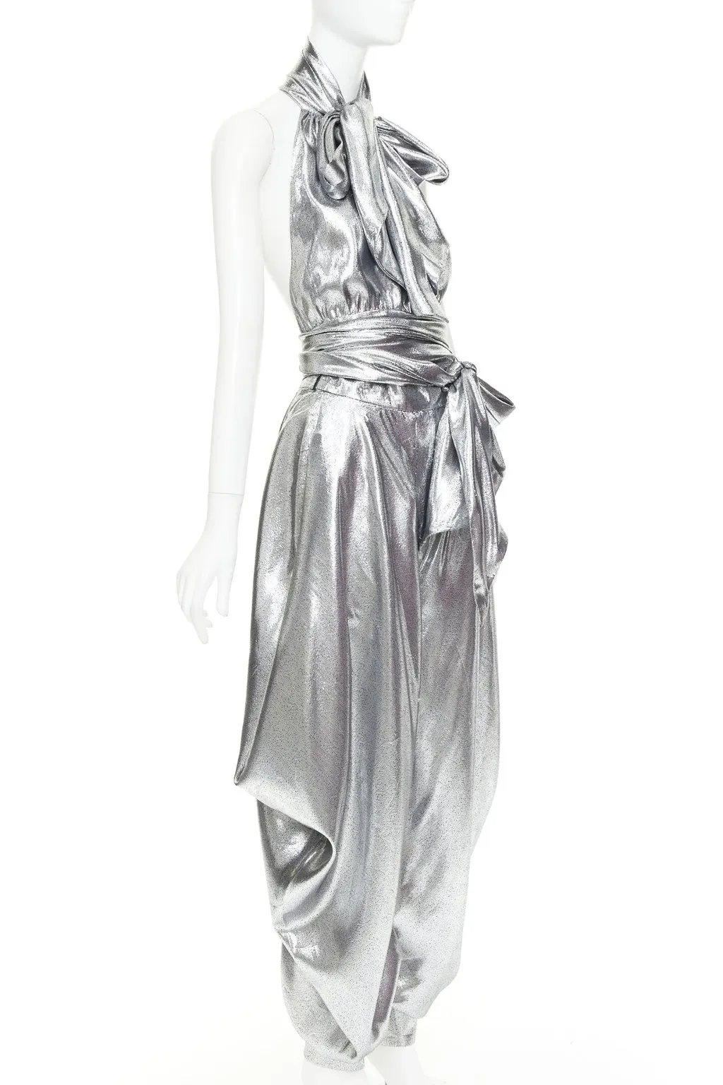 Alexandre Vauthier Silver Jumpsuit Silver Good - Back View